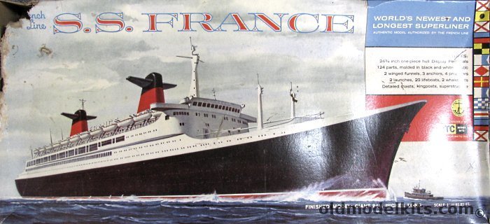 ITC 1/450 SS France (Norway) French Line Ocean Liner, 3600-4-500 plastic model kit